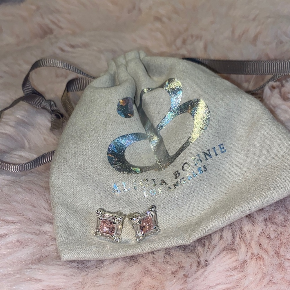 Alicia Bonnie Pink and Silver Earrings